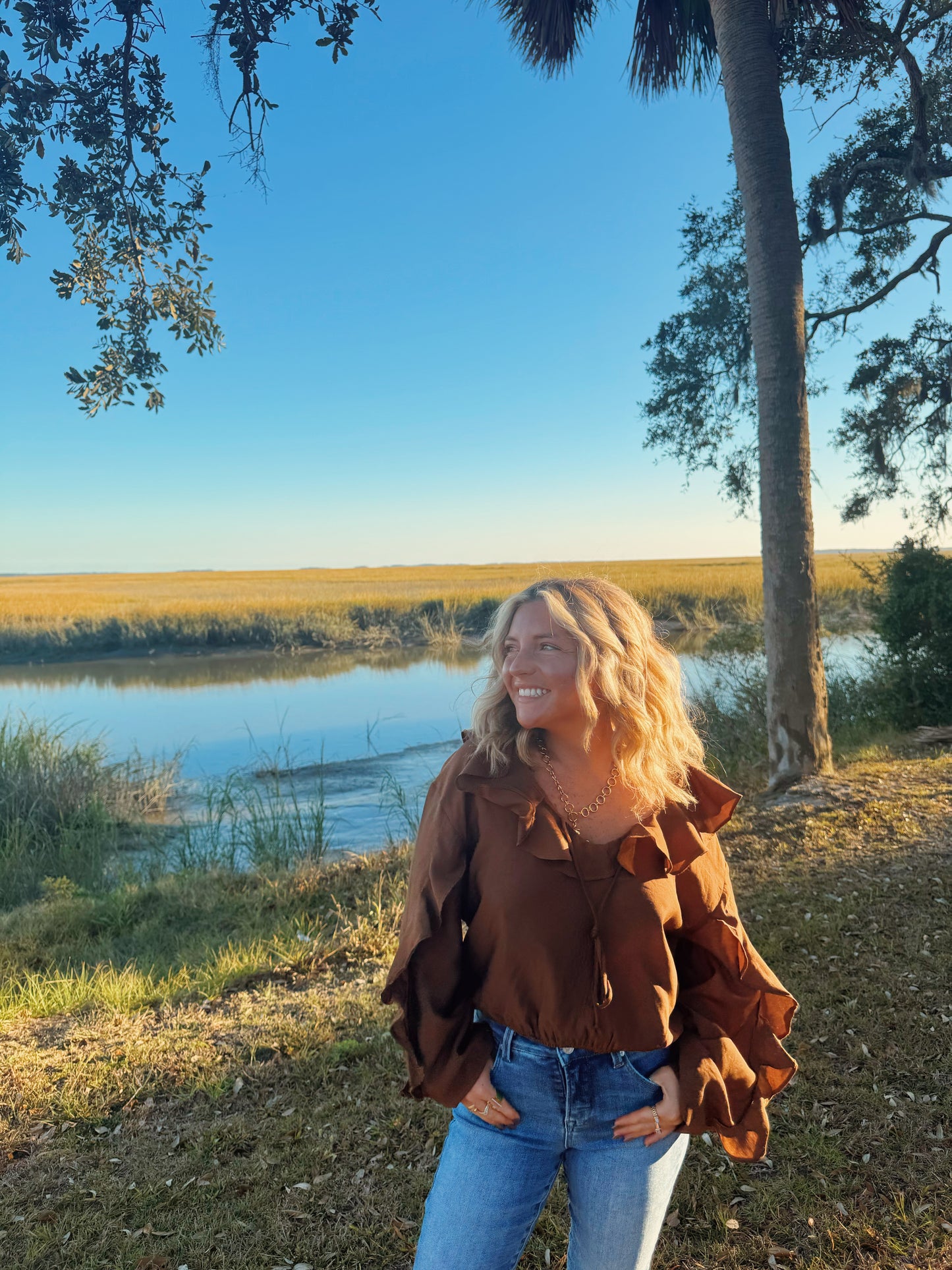 Gold Rush Ruffle Top