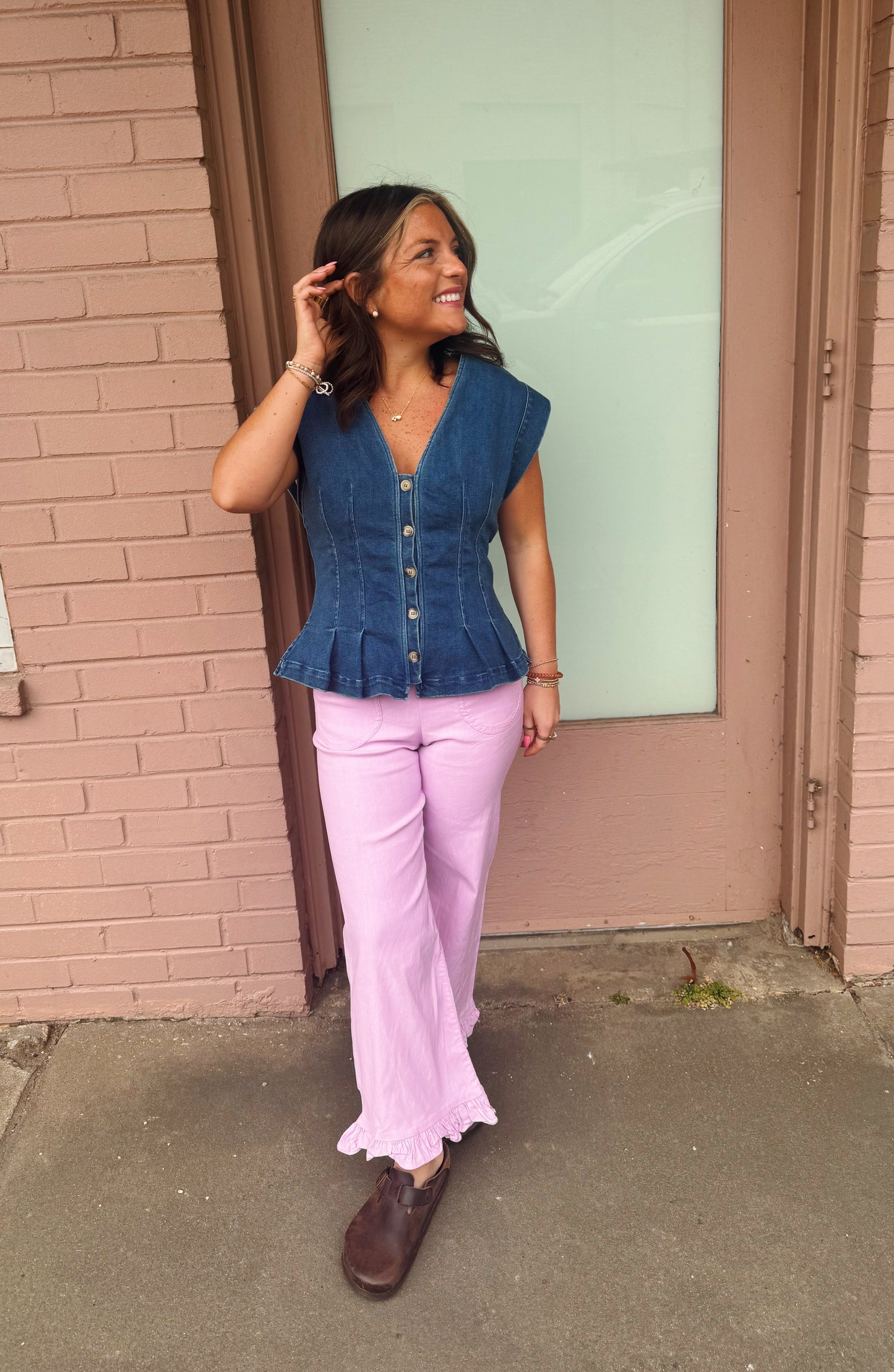 Denim Darling Peplum Top