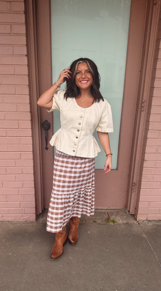 Love Glow Peplum Top