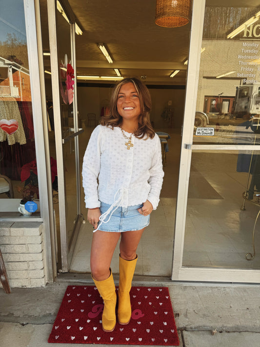 Snowdrop Button- Down Cardigan