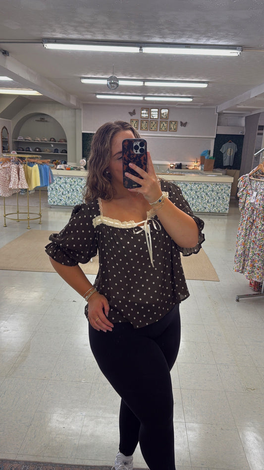 polka dot top