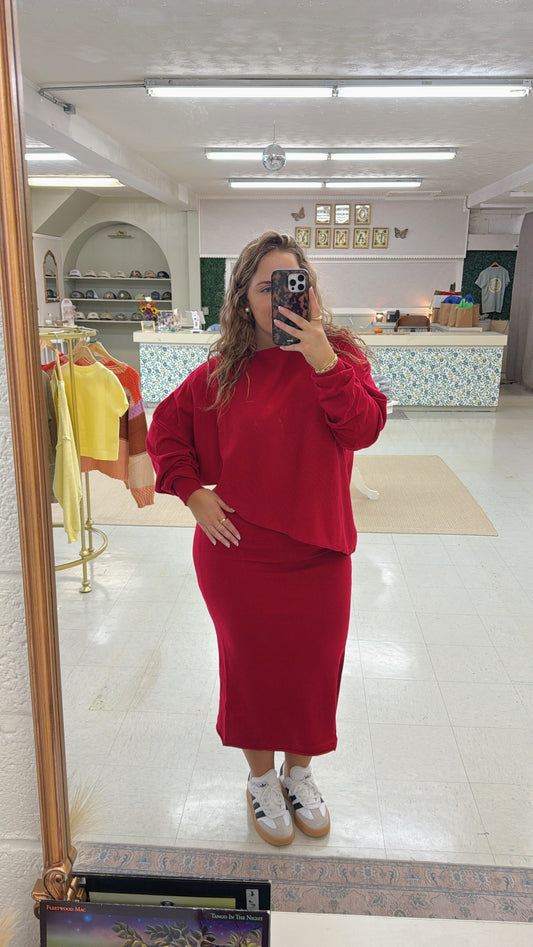 Red (Old Fancy's Version) Sweater Set