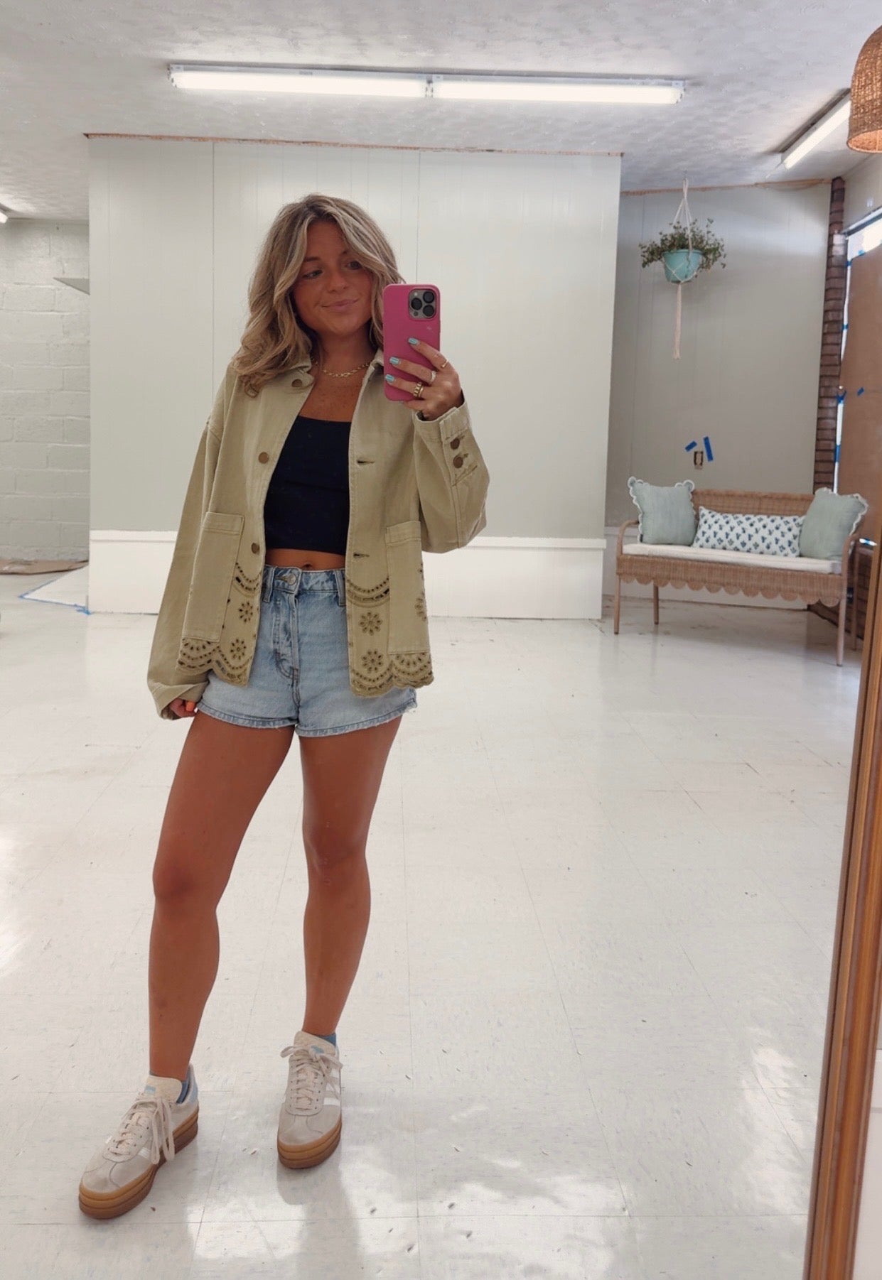 Olive Embroidered Jacket