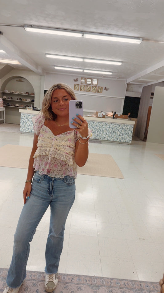 Lace Sweetheart Top