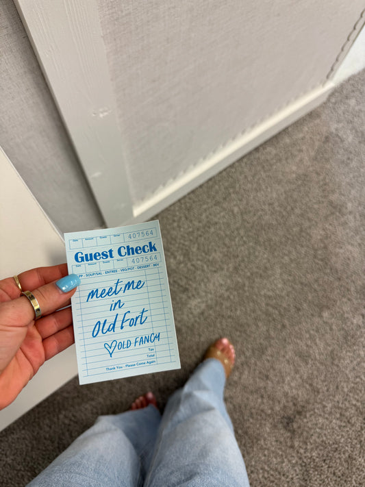 Guest Check Sticker