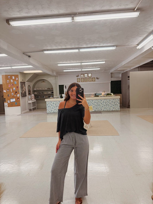 Striped Cropped Pants