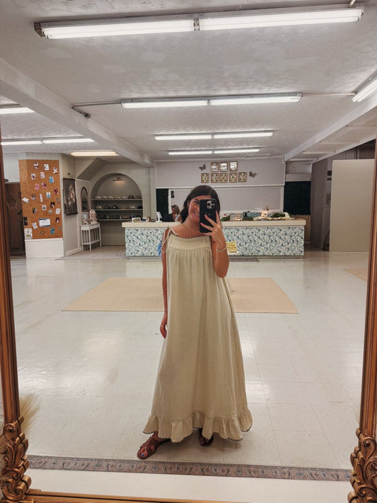 Tan Gauze Dress